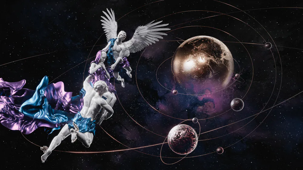 Planetarium, digital artwork by Muhju