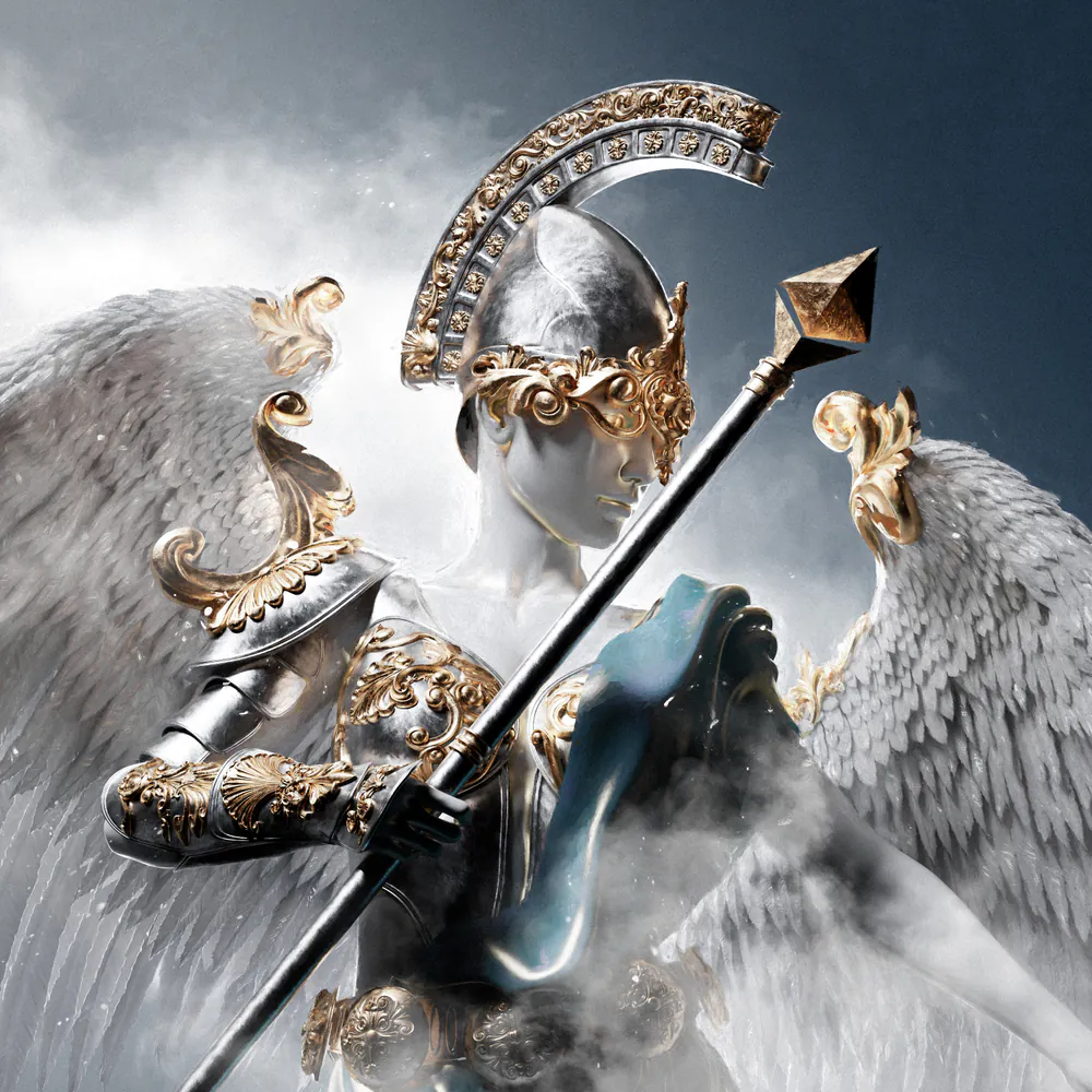 Athena, digital artwork by Muhju