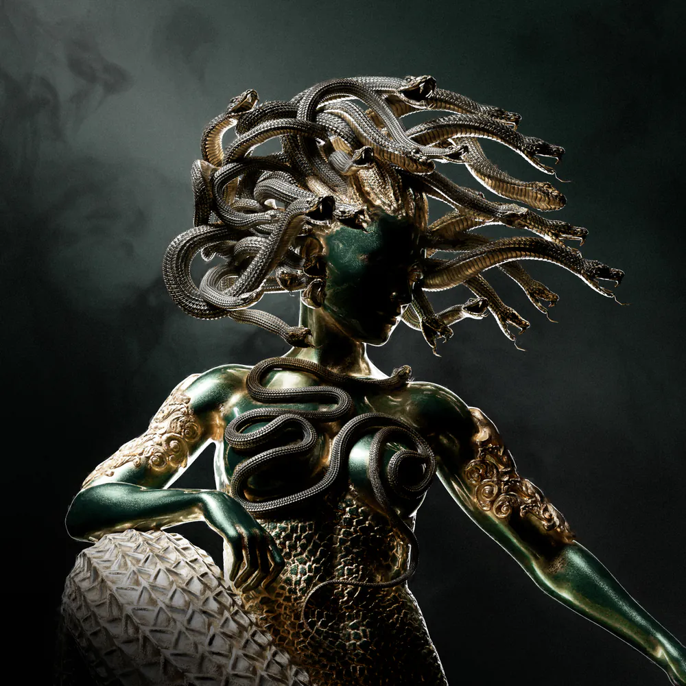 Medusa, digital artwork by Muhju