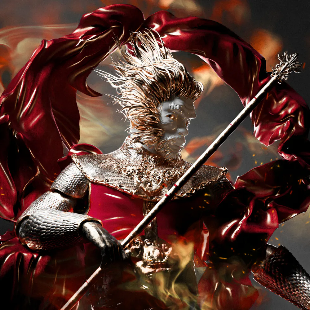 Sun Wukong, digital artwork by Muhju