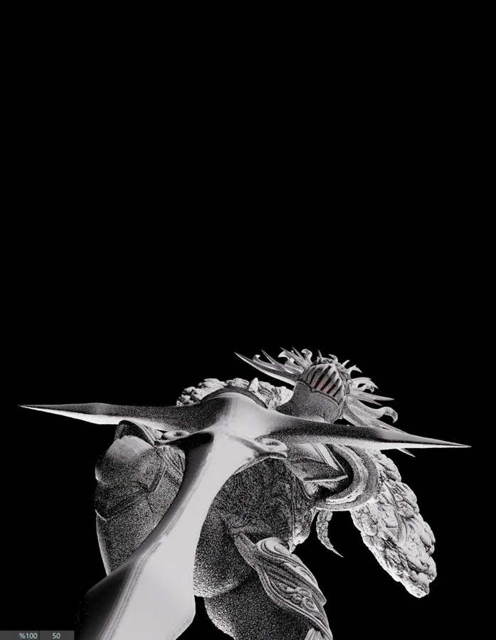 3D model of the dragon, third state
