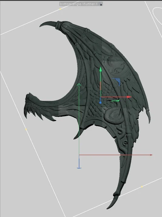 3D model of the dragon’s wing